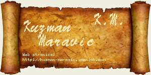 Kuzman Maravić vizit kartica
